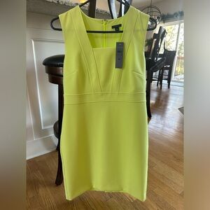 Ann Taylor - Neon lime green dress- size 6 Petite